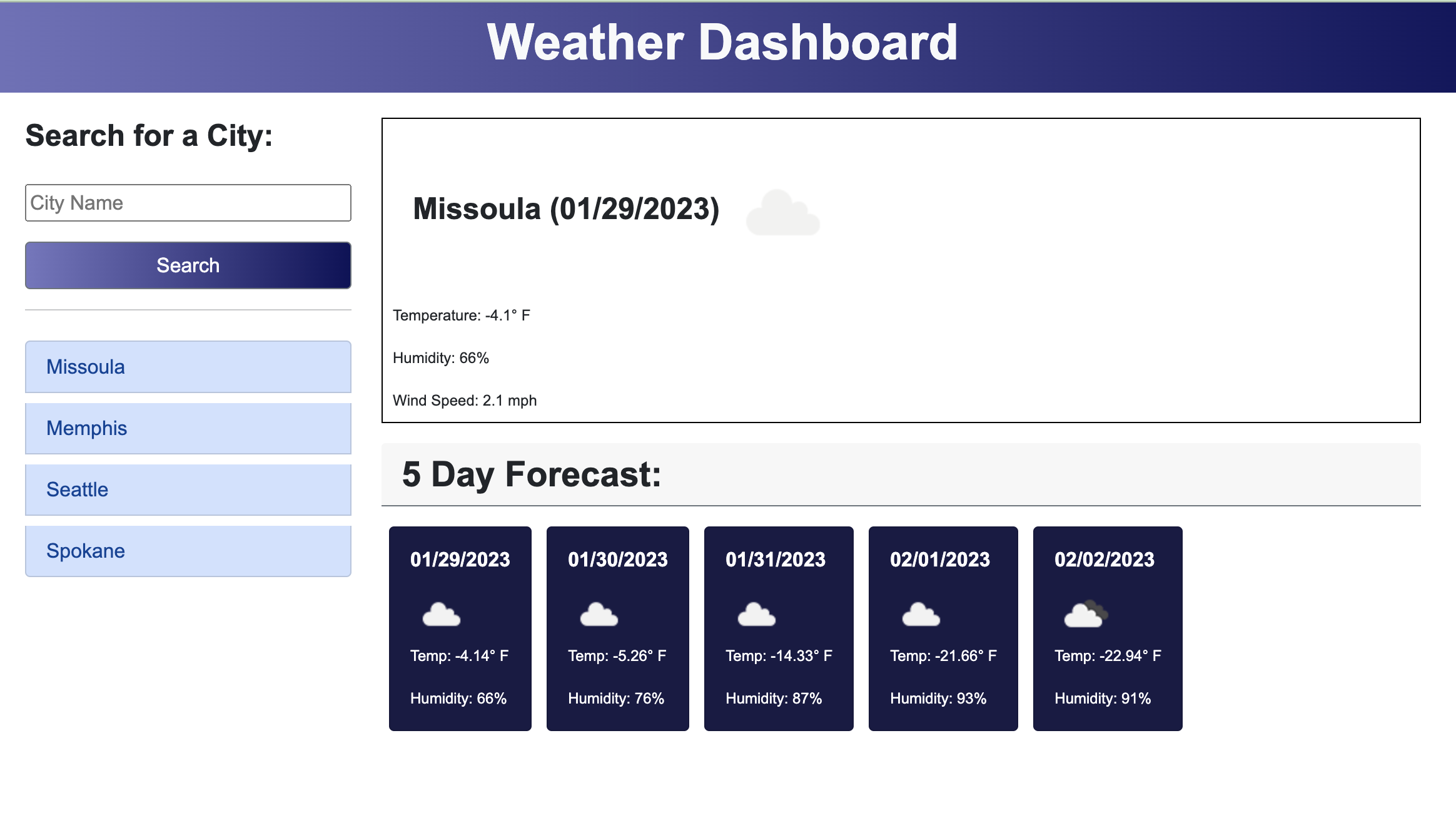 screenshot of webpage